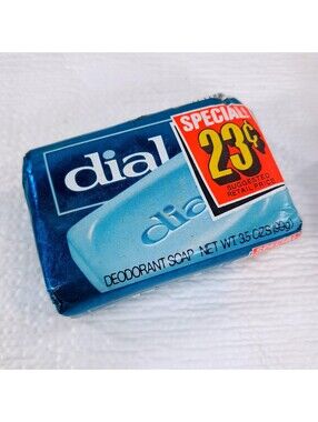 Vintage Dial Deodorant bar Soap Aqua Regular 3.5oz wrapped shiny blue package